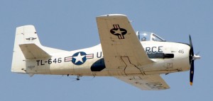 The T-28 struts her stuff in front of record crowds on Sunday.