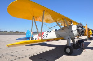 Stearman owned by David Fields, piloted by Phillip Goforth.