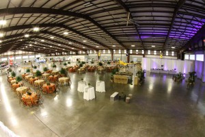 An example of how your event might be set up in our main hangar. (photo courtesy of Mark Russell)