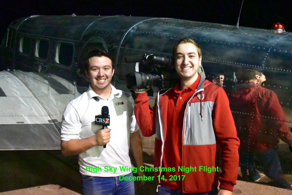 Channel 7 reporters after their flight.