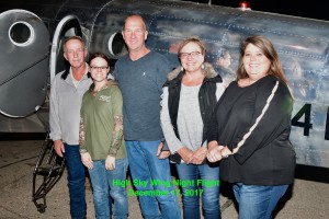HSW members Julie and Tom Reneau (2nd and 3rd from left) brought family and friends out to enjoy the view from 1500 ft above Midland.